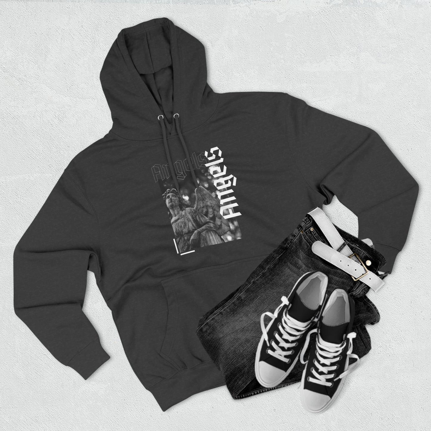 Three-Panel Fleece Hoodie - Muy blue