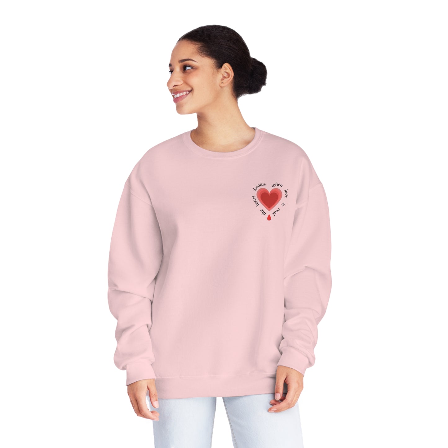 Heart - Unisex NuBlend® Crewneck Sweatshirt - Muy blue