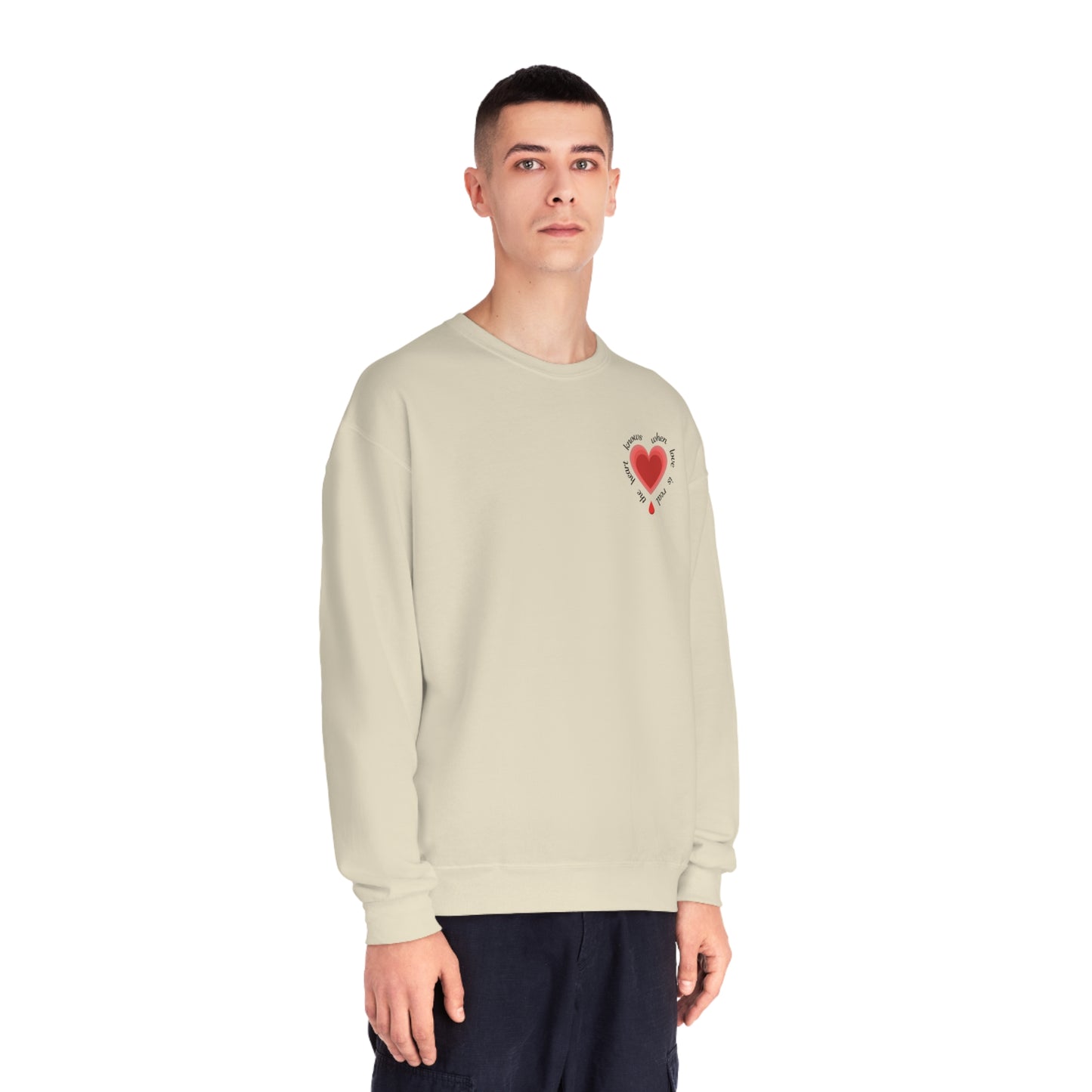 Heart - Unisex NuBlend® Crewneck Sweatshirt - Muy blue