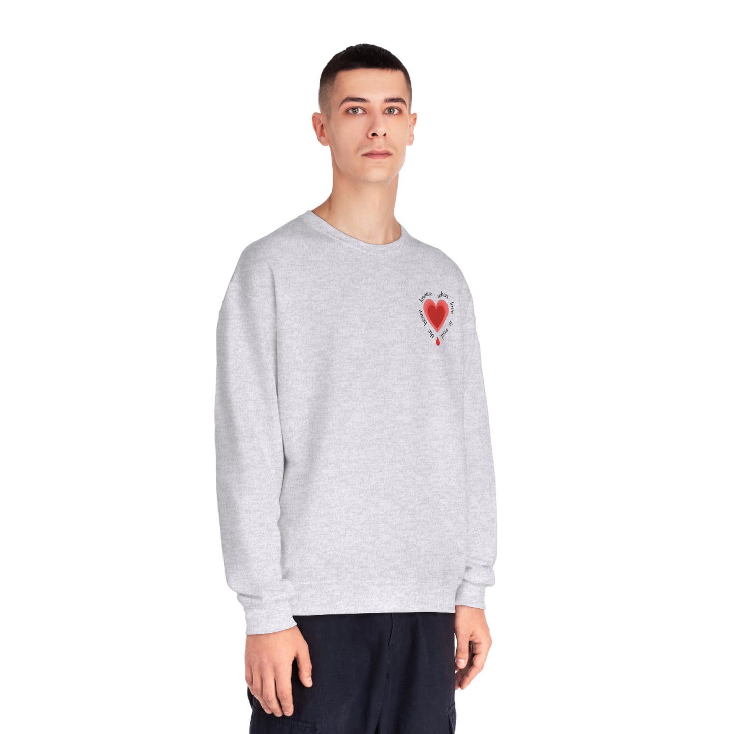 Heart - Unisex NuBlend® Crewneck Sweatshirt - Muy blue