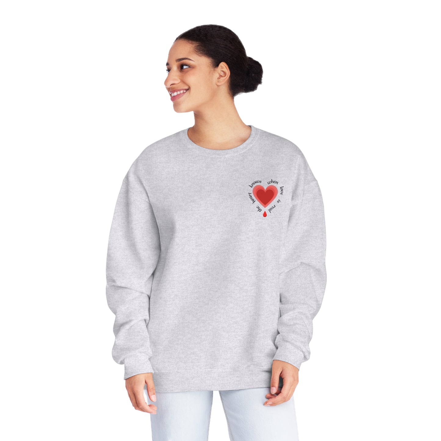 Heart - Unisex NuBlend® Crewneck Sweatshirt - Muy blue