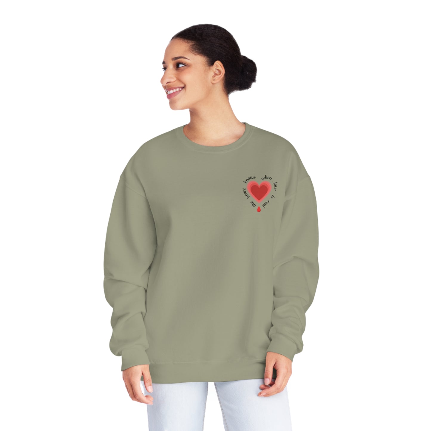 Heart - Unisex NuBlend® Crewneck Sweatshirt - Muy blue