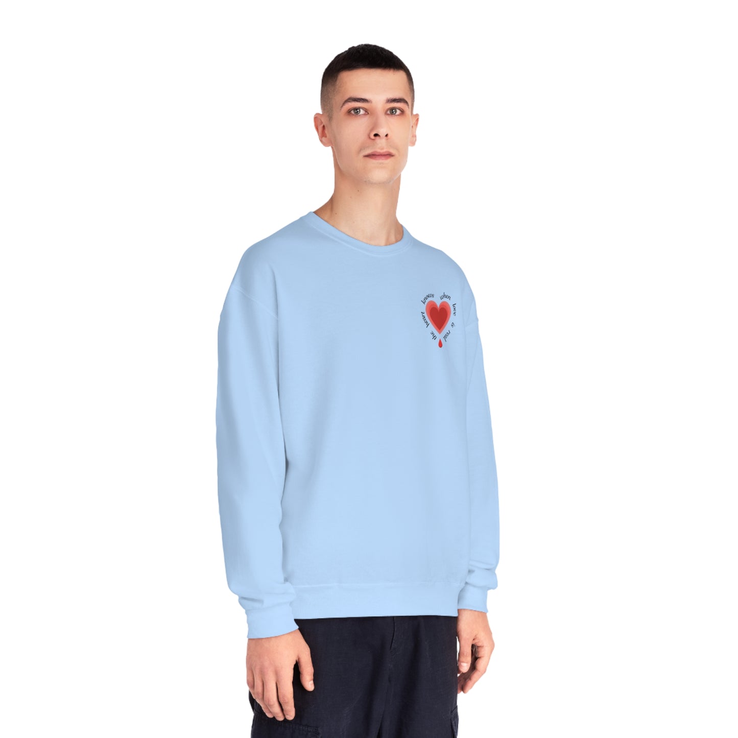 Heart - Unisex NuBlend® Crewneck Sweatshirt - Muy blue