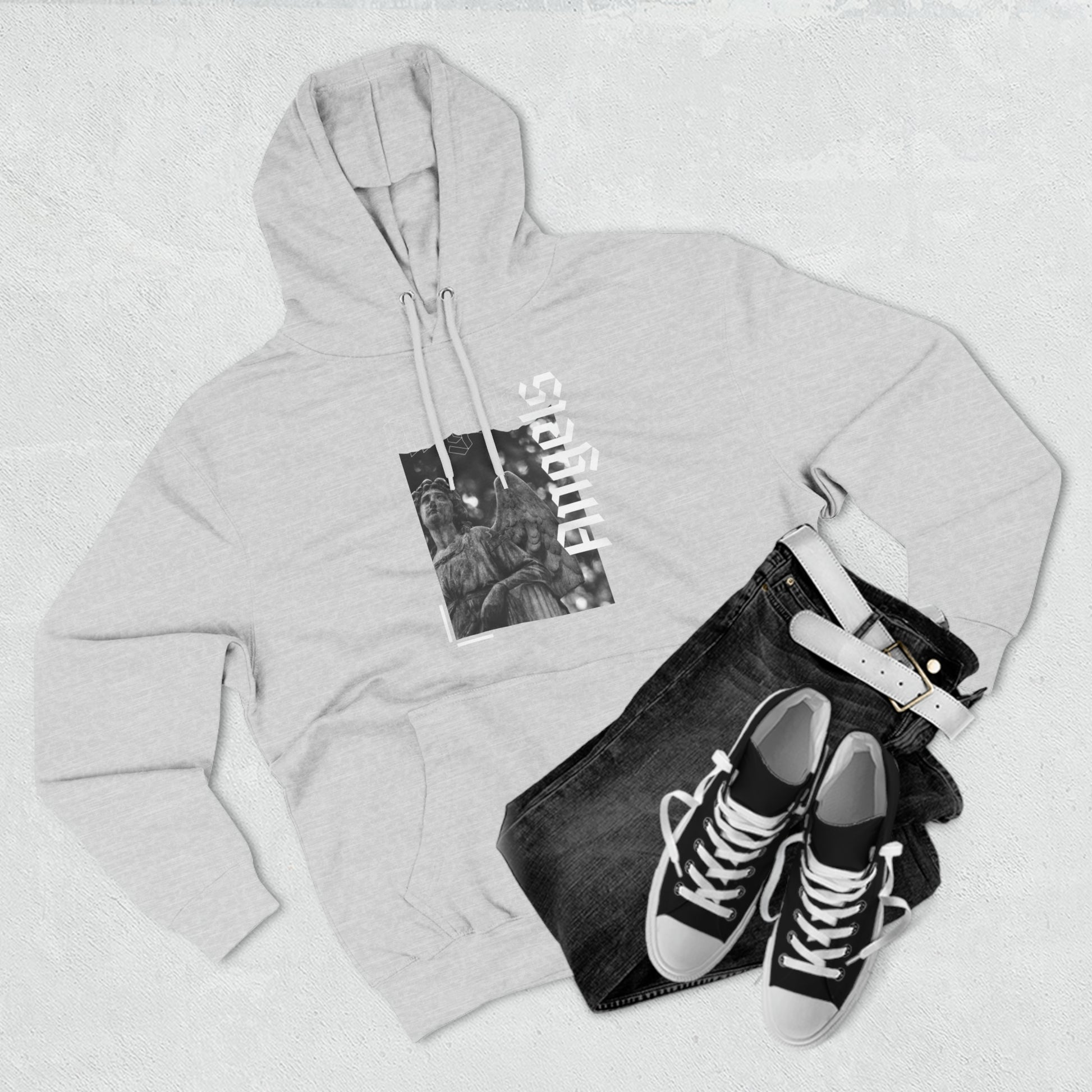 Three-Panel Fleece Hoodie - Muy blue
