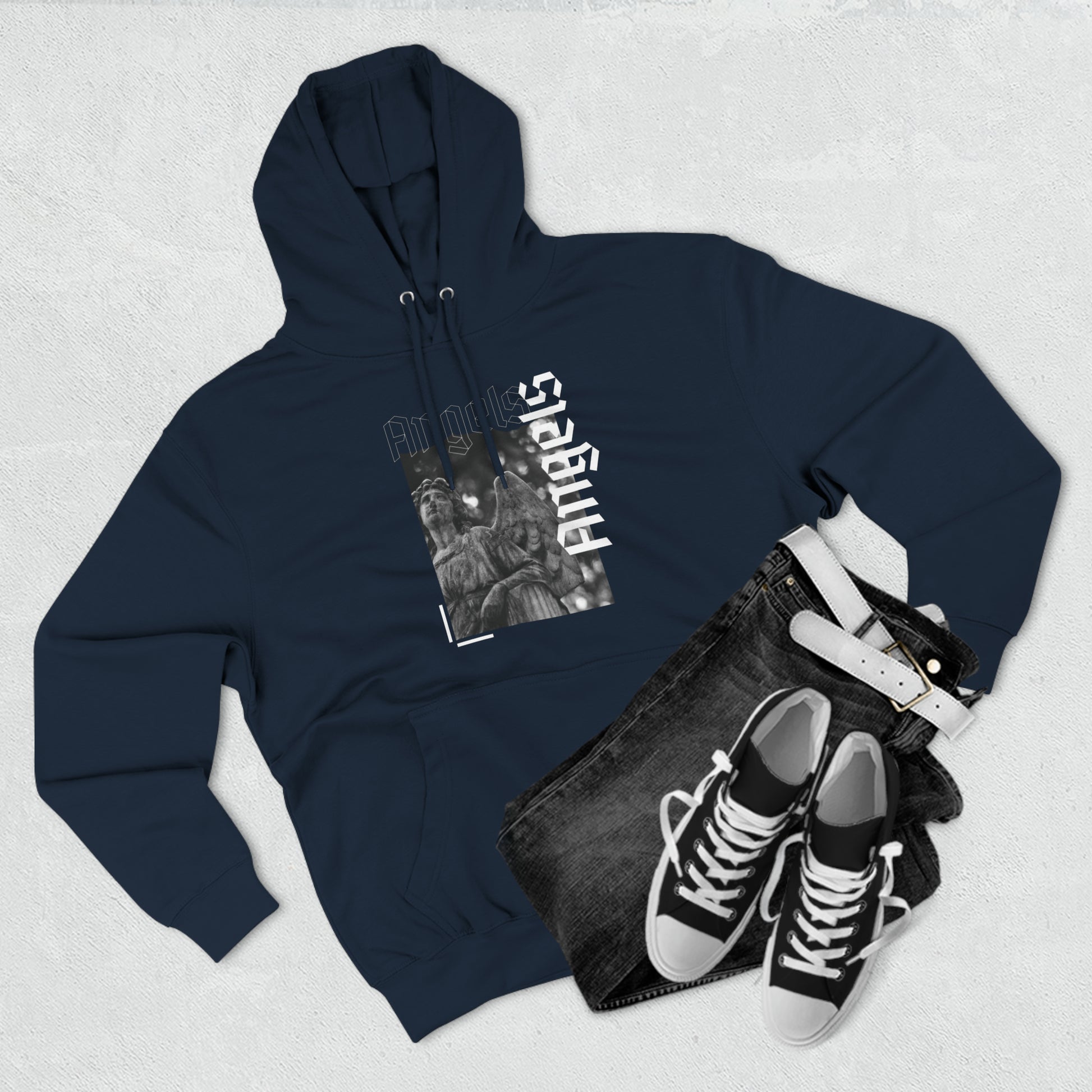 Three-Panel Fleece Hoodie - Muy blue